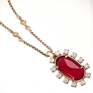 KENDRA SCOTT Brett Necklace Adjustable Red Crystal Necklace